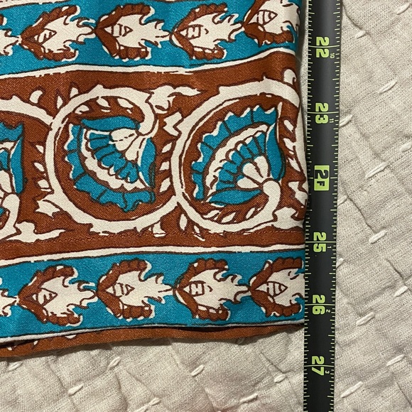 Maeve Orange Floral Wide-Leg Border Print Pants - Picture 10 of 11